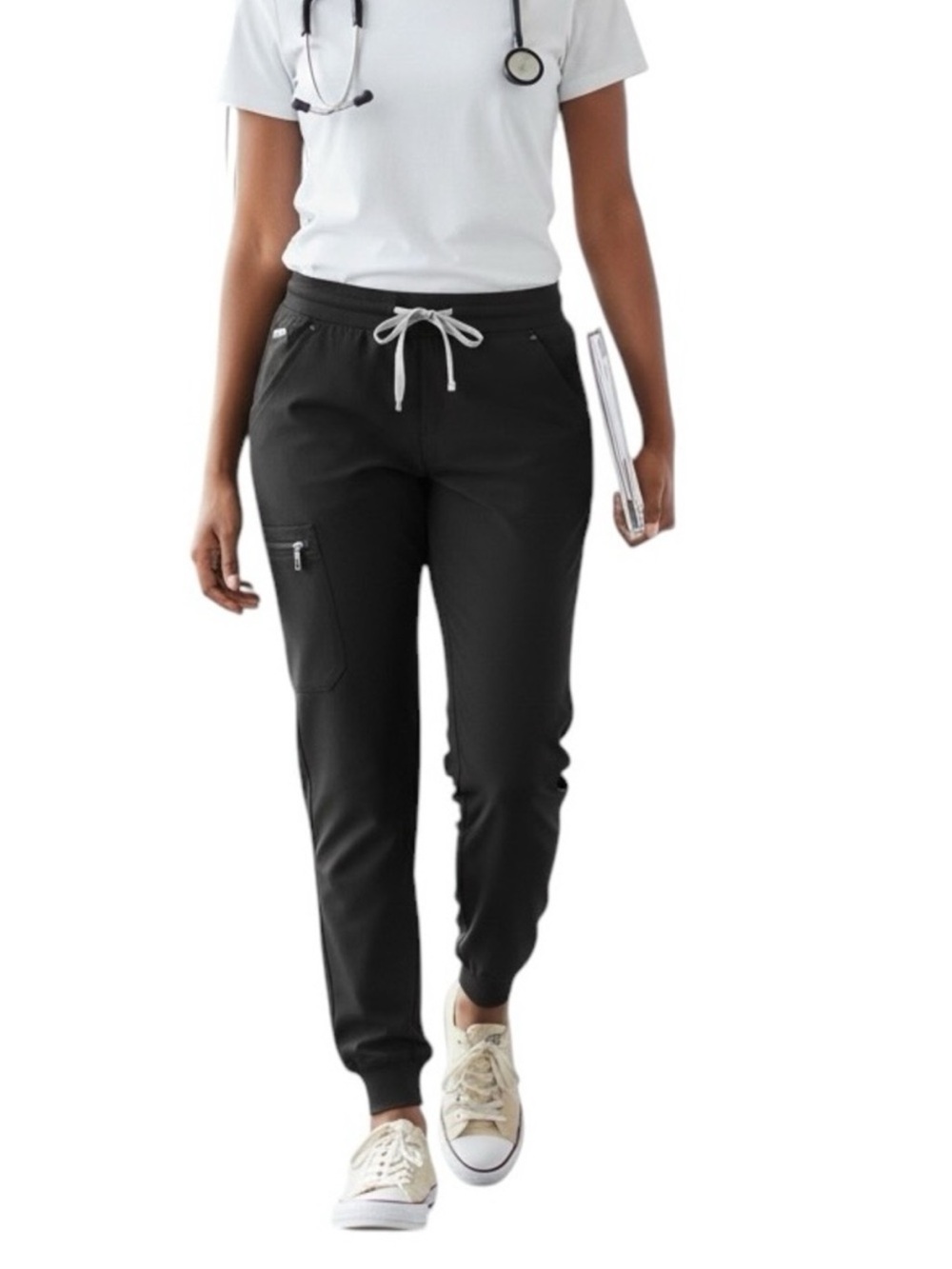 Figs Black Jogger Pants
